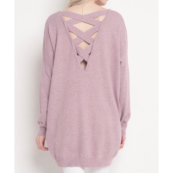 Kallimari Sweaters - RESTOCKED✨New ultra soft lilac Criss cross sweater